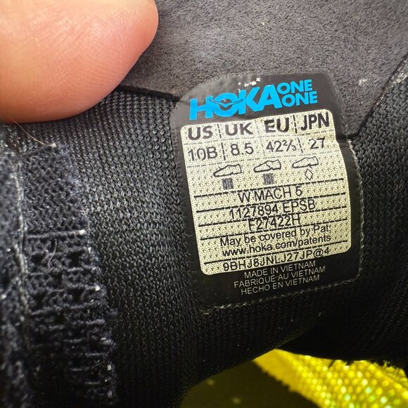 HOKA Mach 5 Evening Primrose Scuba Blue men's running training sneakers size 10 - Picture 8 of 9